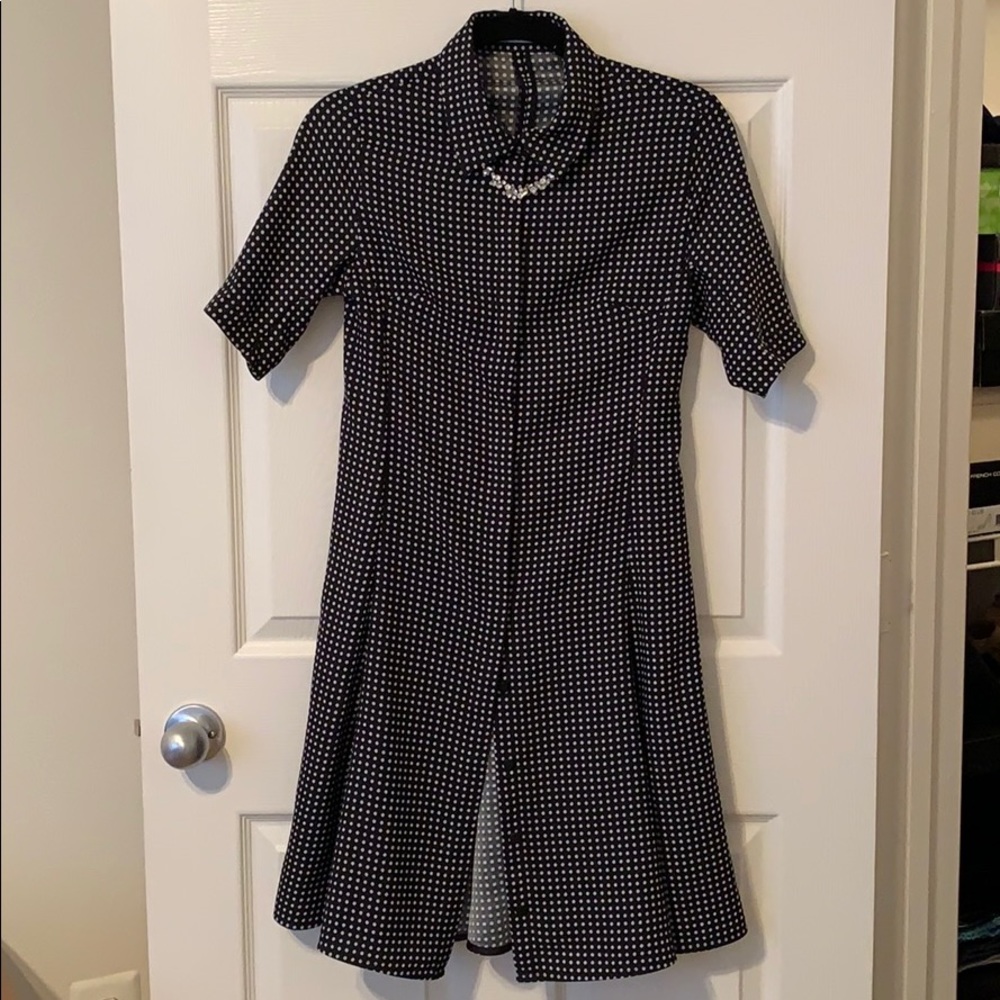 MM Lafleur Black and White Printed Dress 4